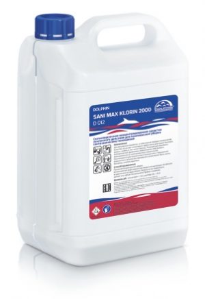 Dolphin Sani-Max Klorin 2000 / Долфин Сани Макс Хлорин 2000 Сильнощелочное концентрированное средство усиленного действия для комплексной уборки сантехнических помещений