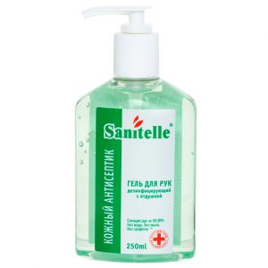 Sanitelle Гель для рук антисептический с витамином Е и алоэ вера 250 мл с помпой