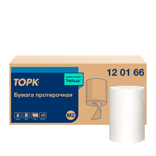 Однослойная базовая протирочная бумага Tork