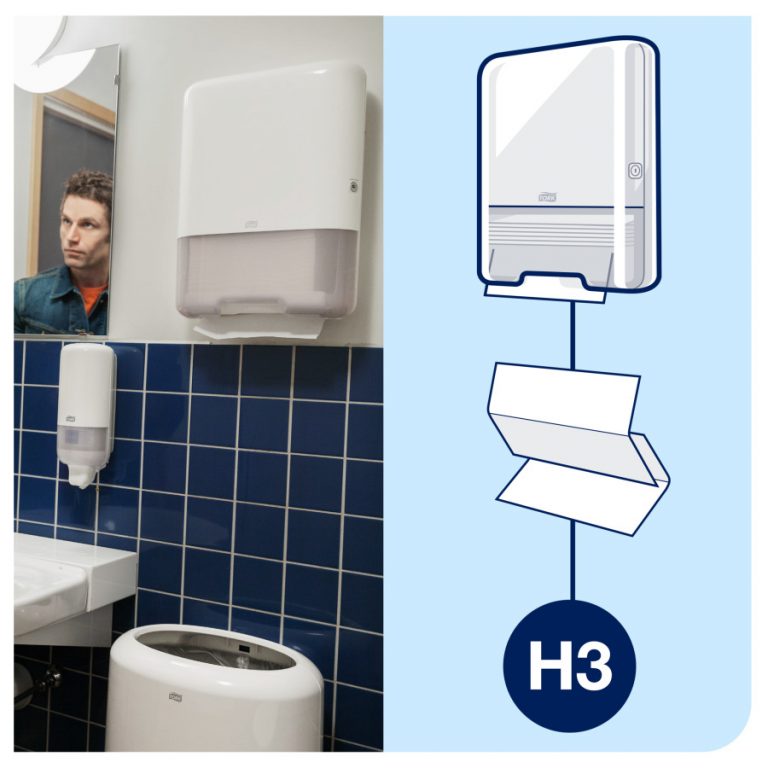 Tork мини для листовых полотенец сложения ZZ и C (белый)