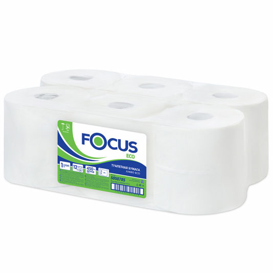 Туалетная бумага Focus Eco Jumbo 450 метров