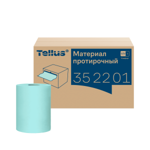Нетканый протирочный материал Tellus в рулонах бирюзовый