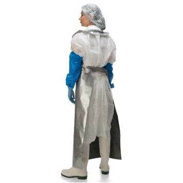 Фартук HACCPER Evatex DUO 1500×830 мм, 100 мкм, двухсторонний, стальной/чёрный — изображение 2