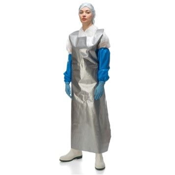 Фартук HACCPER Evatex DUO 1500×830 мм, 100 мкм, двухсторонний, стальной/чёрный