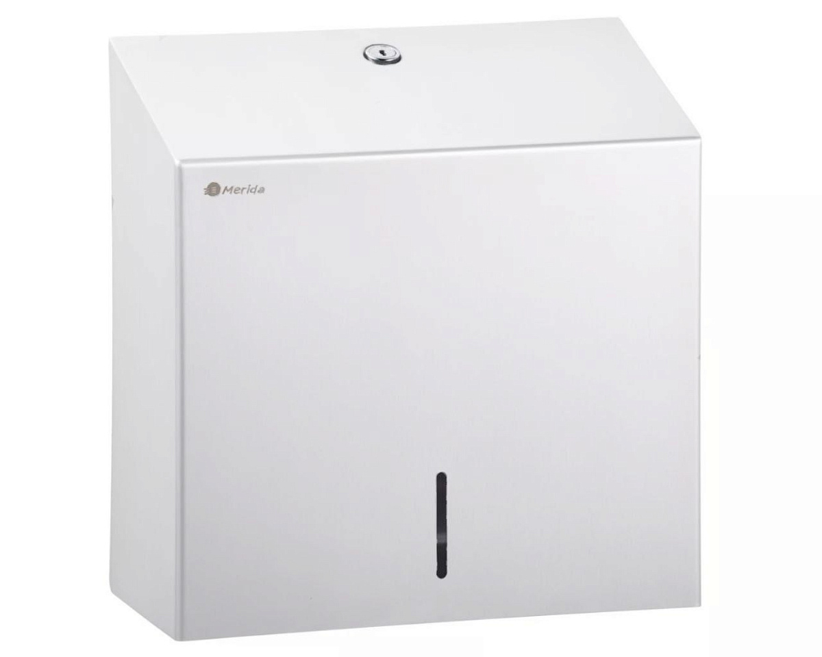 Диспенсер туалетной бумаги металлический MERIDA STELLA R MINI белый