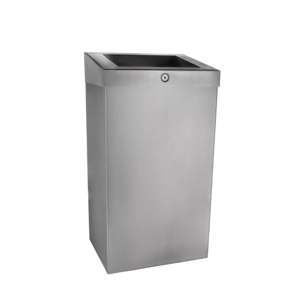 Корзина для мусора с конусным отверстием металлическая MERIDA STELLA R Anti Finger 47 л