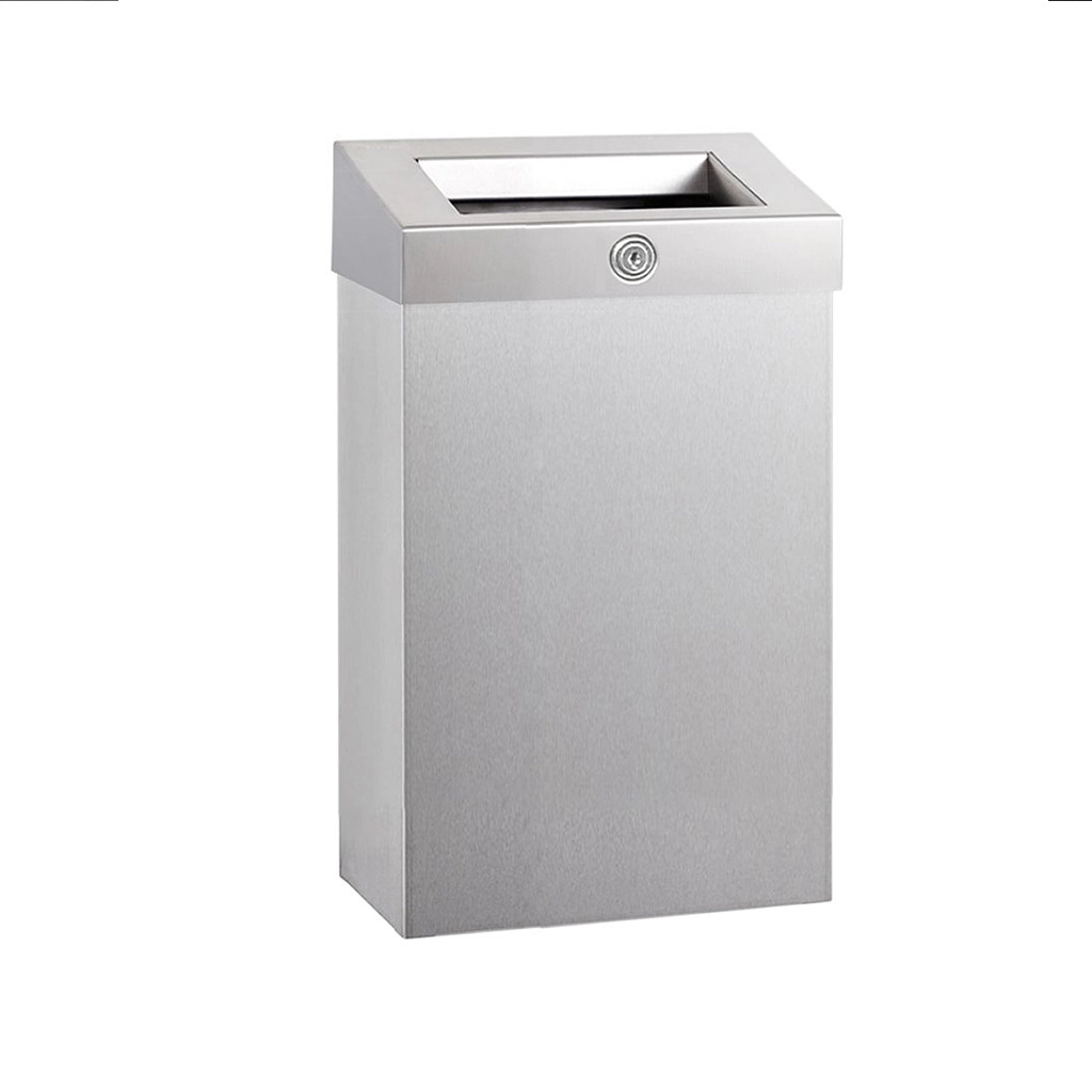 Корзина для мусора с конусным отверстием металлическая MERIDA STELLA R матовая 12 л