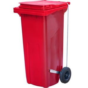 Мусорный контейнер 120 л, красный