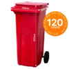 Мусорный контейнер 120 л, красный — изображение 5