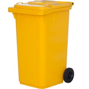 Мусорный контейнер 240 л, жёлтый