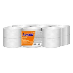Туалетная бумага SoffiPRO Econom, 1 слой, белая, 200 метров (J 12 1 200)