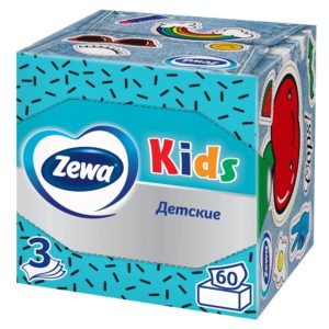 Салфетки бумажные Zewa Kids, 3 слоя, 60 шт.