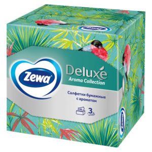 Салфетки бумажные Zewa Deluxe Арома Коллекция, 3 слоя, 60 шт.