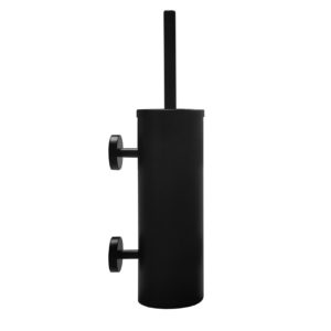 Щетка для унитаза настенная с крышкой чёрная MERIDA OPTIMUM