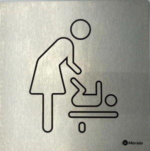 Дверная табличка "Комната матери и ребёнка" Merida Stella R металлическая матовая 20×20 см