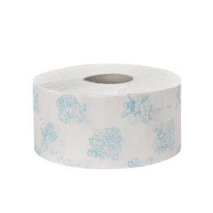 Туалетная бумага в мини-рулонах Merida Премиум, 2 слоя, белая с детским рисунком, 170 м