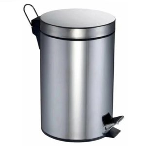 Корзина металлическая Merida Classic напольная полированная с педалью 5 л