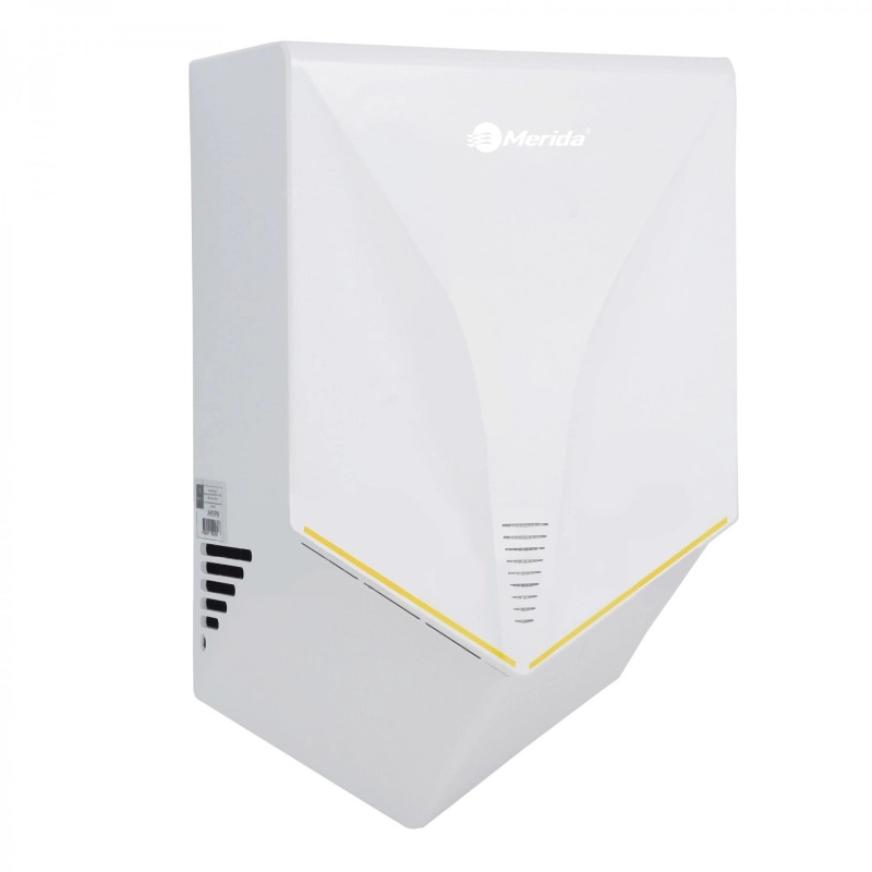 Сушилка для рук Merida "В-Турбо" пластиковая высокоскоростная белая 1000 Вт