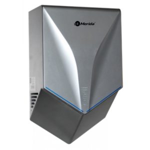 Сушилка для рук Merida "В-Турбо" пластиковая высокоскоростная серебристая 1000 Вт