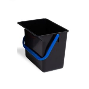 Proff Comfort Ведро пластиковое черное с синей ручкой 6л