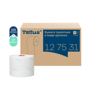 Tellus туалетная бумага Mid-size в миди-рулонах Комфорт