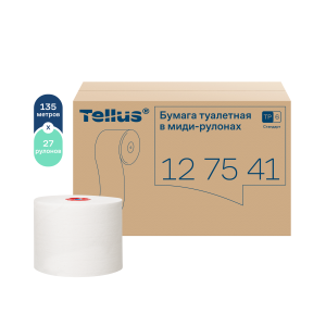 Tellus туалетная бумага Mid-size в миди-рулонах Стандарт