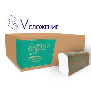 Бумажные полотенца SoffiPro V-сложение 10901423, 250 листов