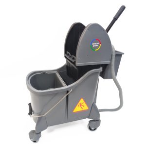 Тележка Control Point Gray Plus для уборки, двухсекционная с системой отжима, серая